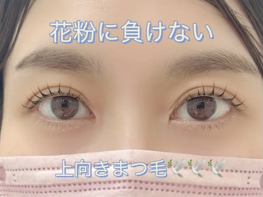 花粉に負けない！上向きまつ毛🕊️🕊️🕊️