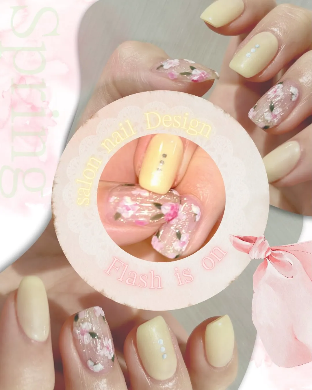 salon nail  Design✨春色カラー🌸